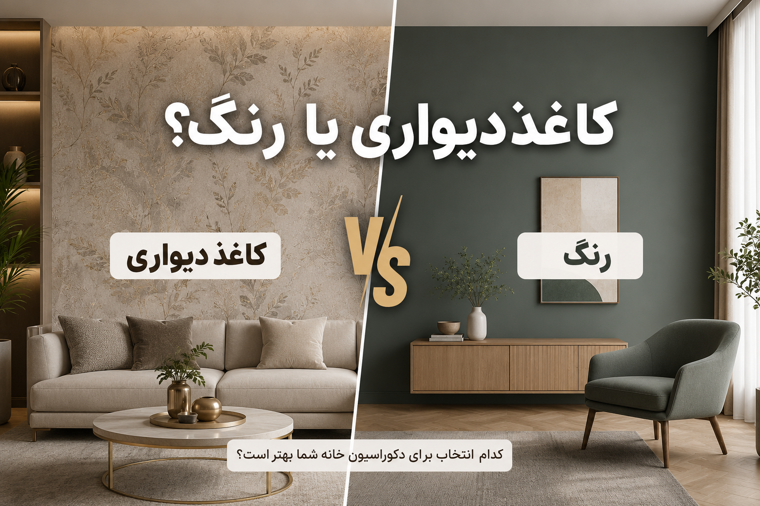 کاغذ دیواری یا رنگ؟ کدام یک برای خانه شما اقتصادی‌تر و زیباتر است؟