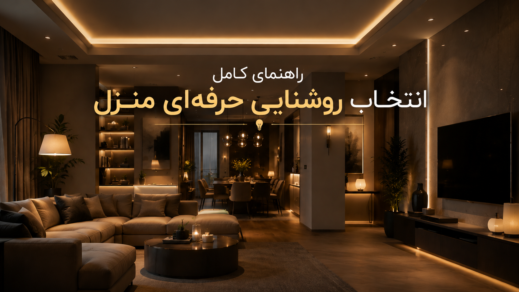 بهترین نور برای پذیرایی؛ راهنمای کامل انتخاب روشنایی حرفه‌ای منزل