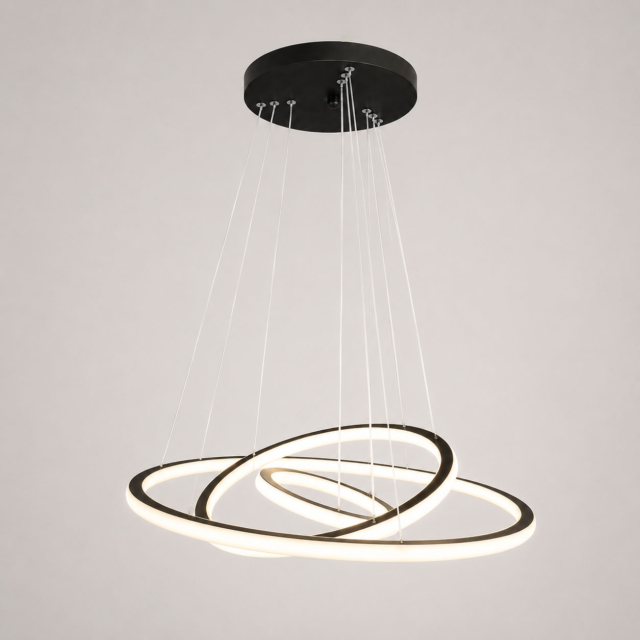 لوستر آویز مدرن سه شعله LED رینگی