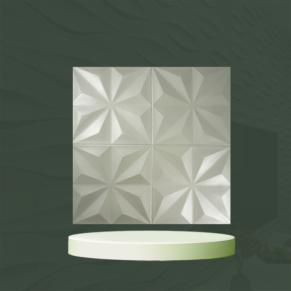 دیوارپوش فومی کد چهار ضلعی نقره ای