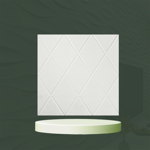 دیوارپوش فومی کد لوزی کروکدیل سفید