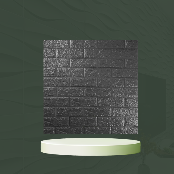 دیوارپوش فومی کد آجر مشکی