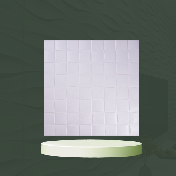 دیوارپوش فومی کد مربع مشبک سفید