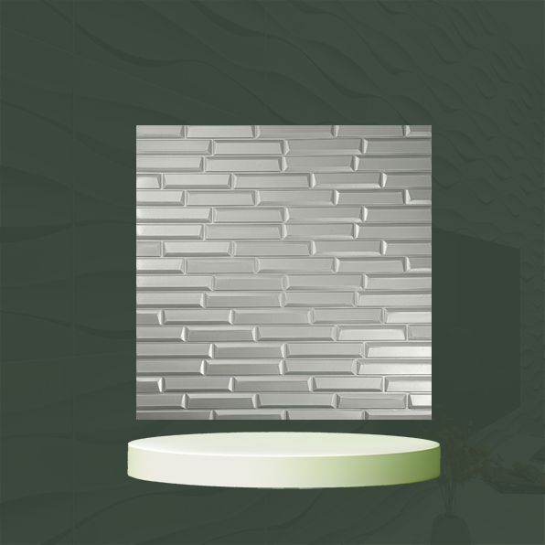 دیوارپوش فومی کد طرح شمش نقره ای