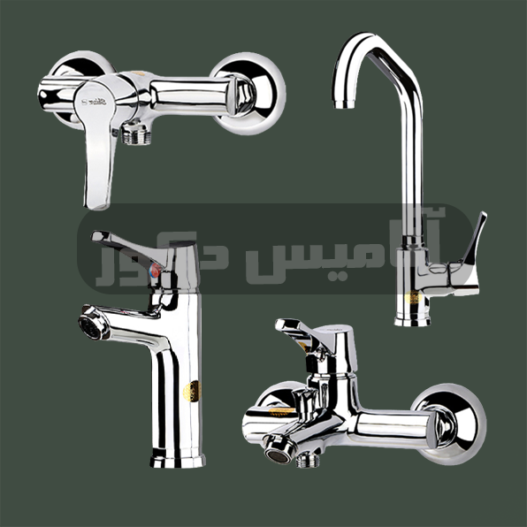 شیرآلات شیذر مدل الماس | رنگ کروم