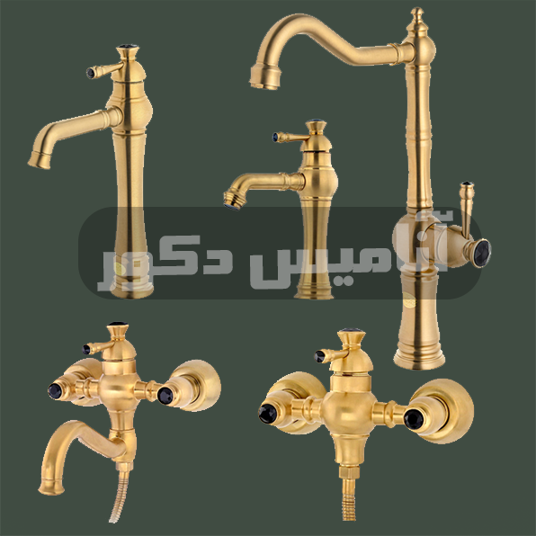 شیرآلات شیذر مدل الیزه | رنگ طلایی مات