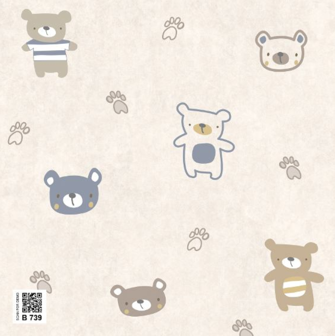کاغذ دیواری کودک تدی دریم Teddy Dream